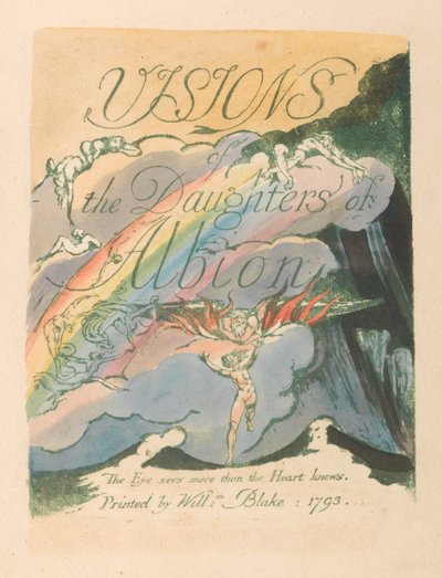 Visioni delle Figlie di Albion, Tavola 2, Pagina del titolo da William Blake